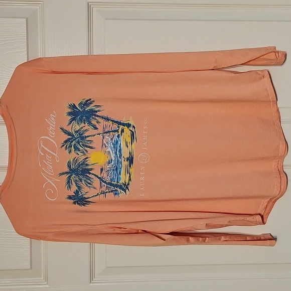 Lauren James Coral Pink Long Sleeve Shirt - Picture 9 of 9